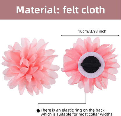 20 Pieces Dog Collar Flowers Pet Flower Bow Ties Multi-Color Dog Charms Flower for Puppy Dog Collar Grooming Accessories (10 Cm/ 4 Inch)